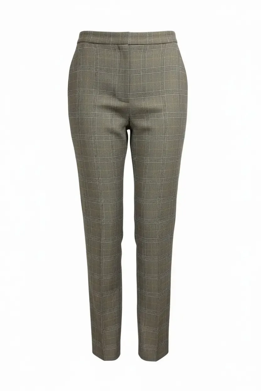 Pantalón cuadros con botón Rose
